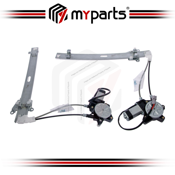 Myparts Kia Rio DC Series 2000~2005 | FRONT (No Motor) Power Electric Window Gear Regulator | Front Set LH Left Hand Side + RH Right Hand Side