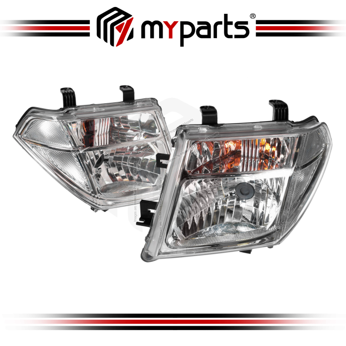 TYC Fits Nissan Navara D40T Thailand Build 2006~2015 | Headlight Head Light Front Lamp (Halogen Type) | Pair of LH Left Hand + RH Right Hand