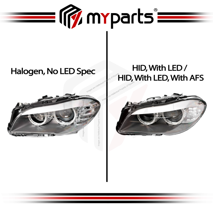 TYC Fits BMW 5 Series F10 F11 2010~2013 | Headlight Head Light Front Lamp (Halogen, Non Xenon Type) | Pair LH LHS Left Hand + RH RHS Right Hand