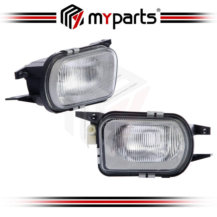 TYC Fits Mercedes C-Class W203 Series 1 2000-2002 | Foglight Fog Light Spot Driving Lamp (Frosted Lens) | Pair LH LHS Left Hand + RH RHS Right Hand