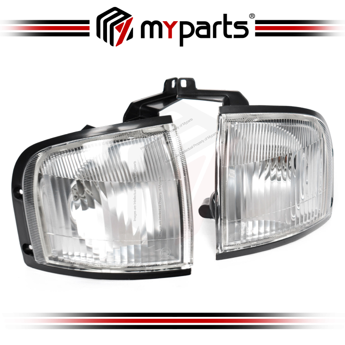 TYC Fits Mazda Bravo Ute UN Series 1 1999-2002 | Corner Light Indicator Lamp (Clear) | Pair LH Left Hand (Passenger) + RH Right Hand (Driver)