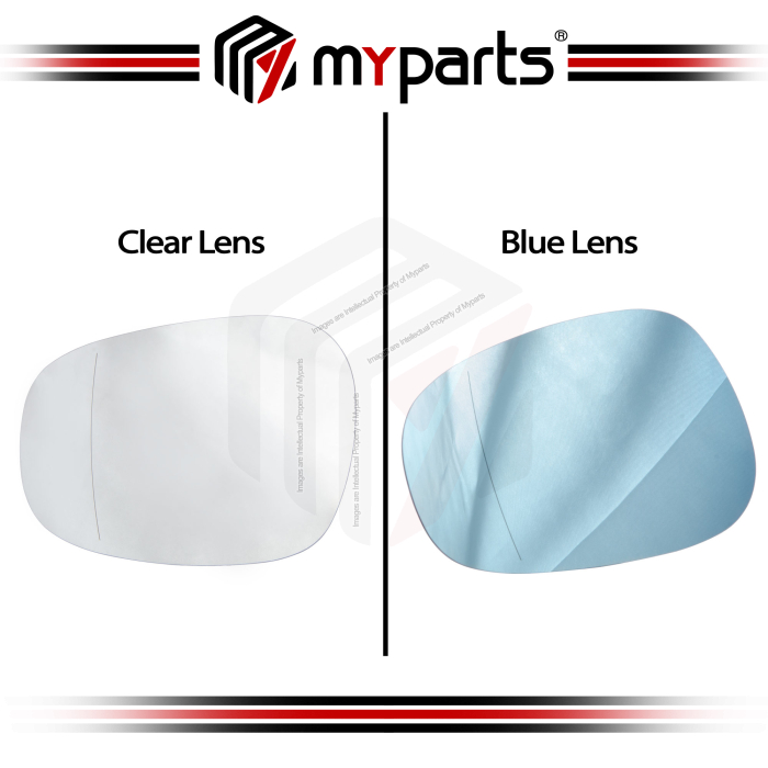 Myparts Fits BMW 1 Series E81 E87 LCI 2007~2011 Heated Clear/Blue Side Mirror Glass (Aspherical) | Pair LH Left (Passenger) + RH Right (Driver)