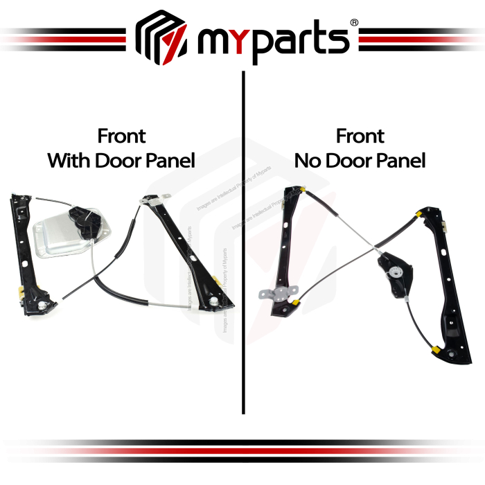 Myparts Fits VolksWagen VW Golf MK 5 2004~2008 5 Door | FRONT Electric Power Door Window Regulators (No Motor With Panel) | Set Of LH Left + RH Right