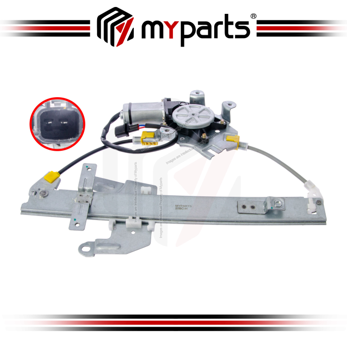 Myparts Fits Nissan Xtrail X-Trail T30 2001~2013 | Rear (With Motor) Power Window Gear Regulator Door | LH Left Hand (Passenger Side)