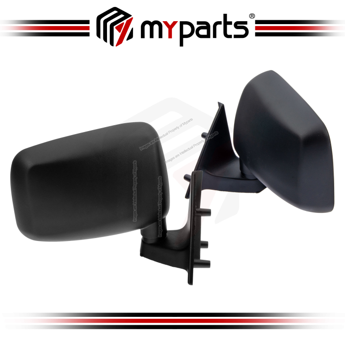 TYC Mazda Fighter Bravo B2000 B2200 B2500 1985~1998 Manual Side Door Mirror (Black) | Pair LH Left Hand (Passenger) + RH Right Hand (Driver)