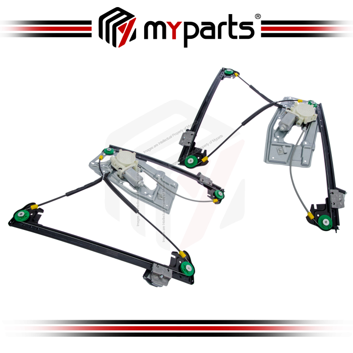 Myparts BMW 7 Series E38 1995-2001 Front Power Electric Window Gear Regulator With Motor | Pair LH Left Hand Side + RH Right Hand Side