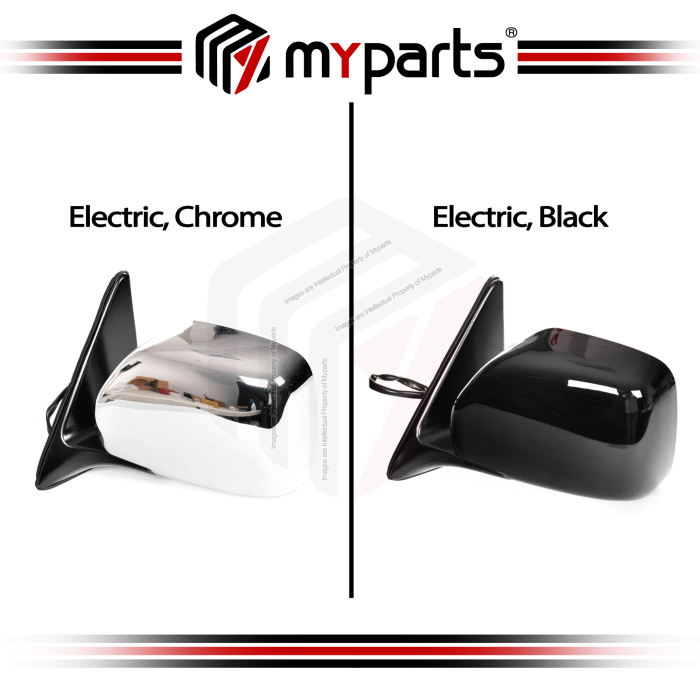 TYC Toyota Landcruiser 100 Series 1998-2007 Electric Power Side Door Mirror | Pair LH Left Hand (Passenger) + RH Right Hand (Driver)