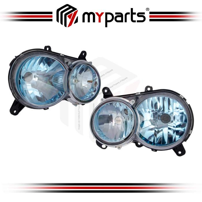 Myparts Fits Perodua Kenari 2003-2008 |  Headlight Head Light Front Head Lamp | Pair of LH Left Hand (Passenger) + RH Right Hand (Driver)