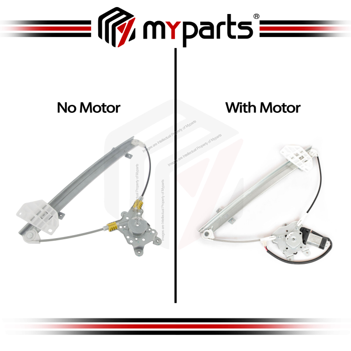 Myparts Fits Mitsubishi Lancer CC CE Wagon 1992~2003 / CC Sedan 1992~1996 | FRONT Door Window Regulator No Motor | Set Of LH LHS Left + RH RHS Right