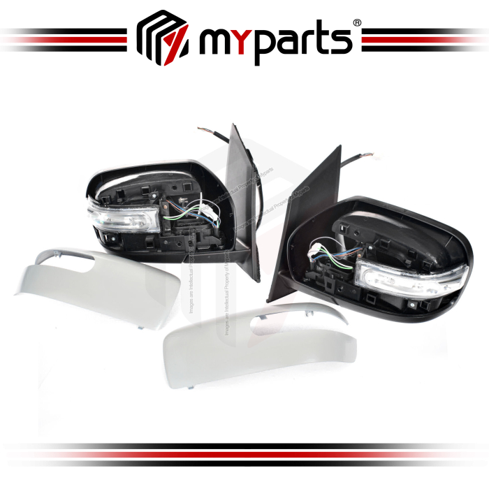 TYC Mazda CX7 CX-7 ER Pre-Facelift 2006-2009 Power Side Door Mirror With Lamp | Pair LH Left Hand (Passenger) + RH Right Hand (Driver)