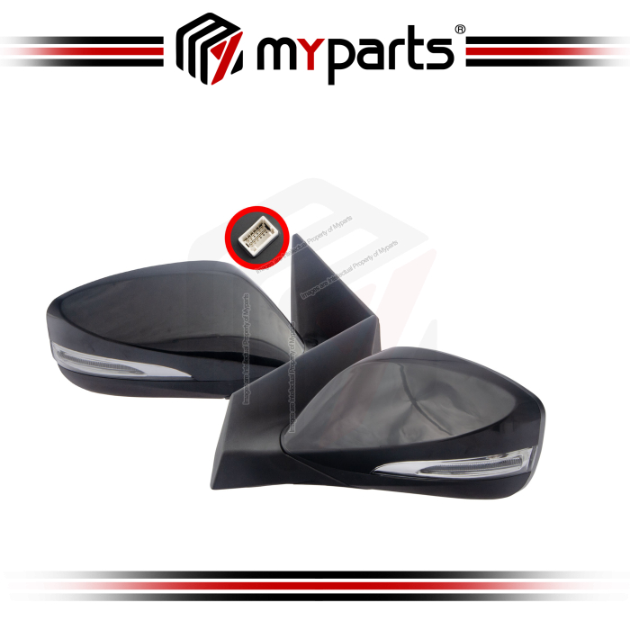 TYC Hyundai Elantra 2011~2015 (With Auto Flip) Electric Power Side Door Mirror With Signal Lamp | Set LH Left Hand Side + RH Right Hand Side