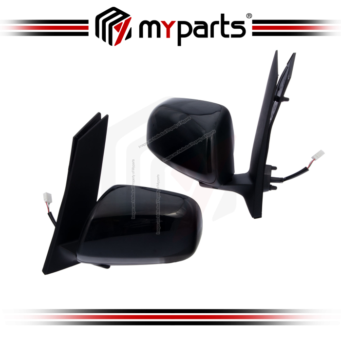 TYC Toyota Innova KUN40 TGN40 TGN41 2004~2011 Electric Power Side Door Mirror (Black) | Pair LH Left Hand + RH Right Hand