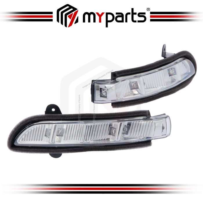Myparts Mercedes Benz S-Class W221 Pre-Facelift 2006-2009 Side Door Mirror Signal Lamp Indicator | Pair LH LHS Left Hand + RH RHS Right Hand