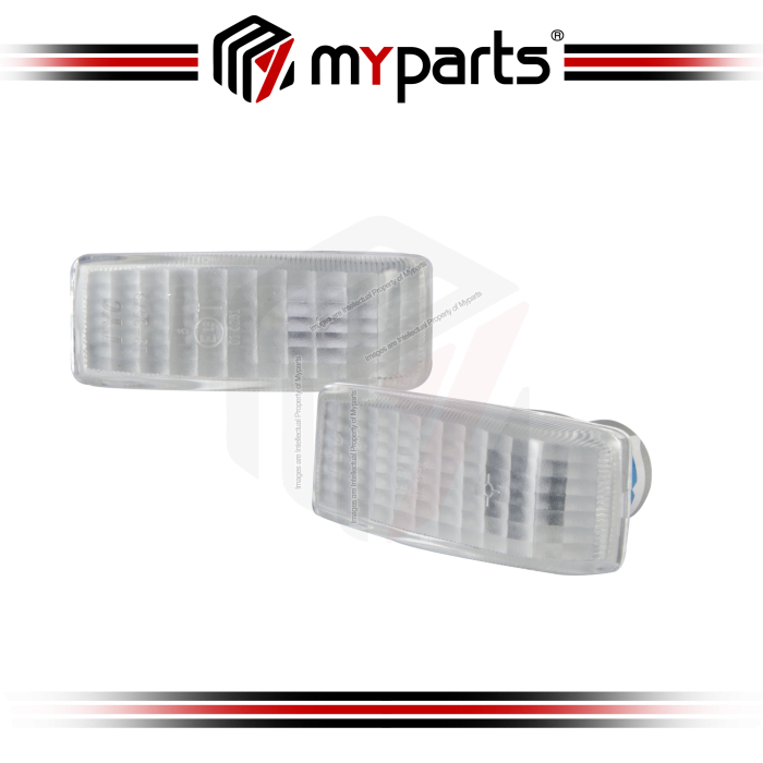 TYC Fits Mercedes Benz C Class W202 Sedan Wagon 94~00 | Clear Flasher Fender Side Light Turn Indicator Lamp | 1 Unit (LH Left + RH Right)