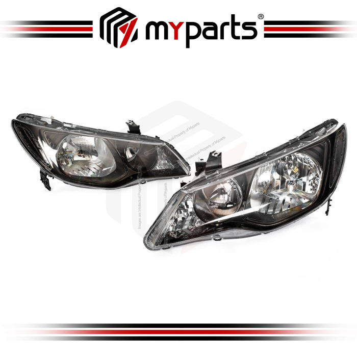 TYC Fits Honda Civic FD Series 2 2008~2012 Sedan | Headlight Head Light Front Lamp SNB (No HID / Xenon) | Set LH LHS Left Hand + RH RHS Right Hand
