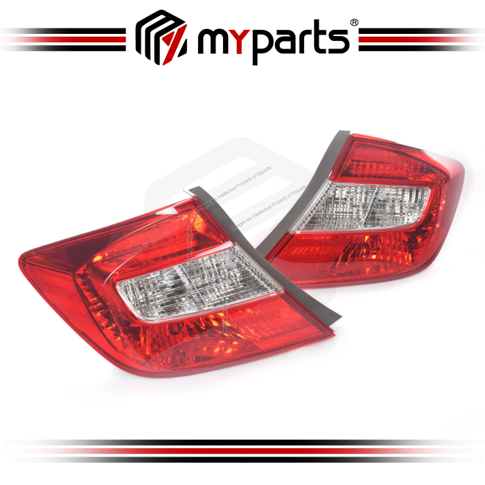 TYC Fits Honda Civic FB 4 Door Sedan 2012~2016 | Taillight Tail light Outer Rear Lamp TRO TR0 | Set LH LHS Left Hand +  RH RHS Right Hand