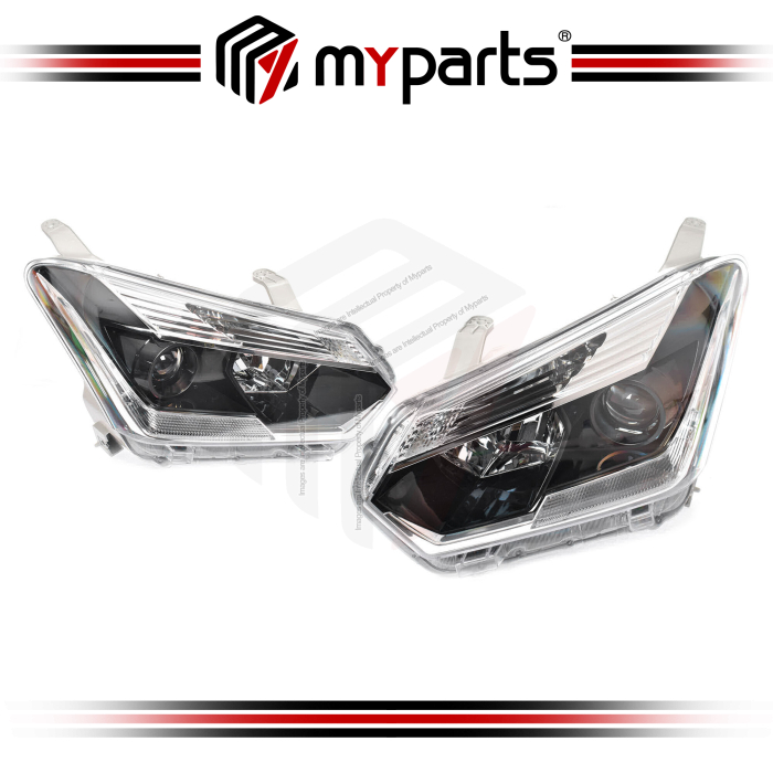 TYC Fits Isuzu D-Max DMax V-Cross RT 2016~2020  | Headlight Head Light Front Lamp Projector Type (With LED DRL) | Set LH Left Hand + RH Right Hand