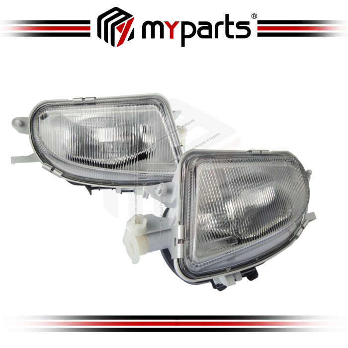 TYC Fits Mercedes CLK Class Coupe W208 1997~2002 | Foglight Fog Light Spot Bumper Bar Lamp (Not For AMG Package) | Pair Of LH LHS Left + RH RHS Right