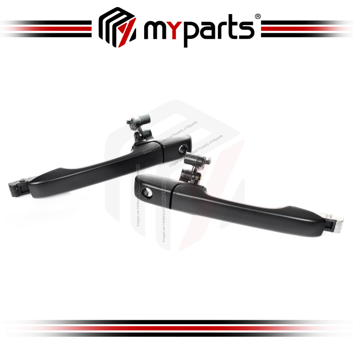 Myparts Fits Honda CRV CR-V RD S9A 2001~2006 | FRONT Outer Door Handles (Texture Black) | Pair of LH Left Hand (Passenger) + RH Right Hand (Driver)