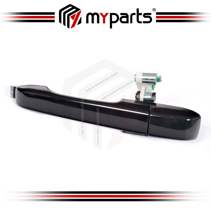 Door Handle Outer (Black Smooth)  Rear