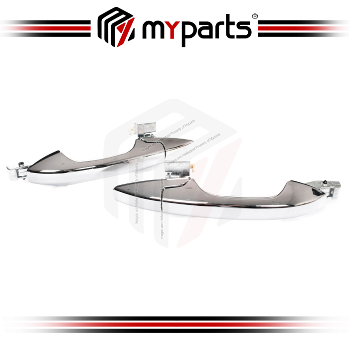 Myparts Fits Honda CRV CR-V RE SWA 2007~2012 | REAR Outer OUTER Door Handle (Chrome) | Set LH Left Hand (Passenger) + RH Right Hand (Driver)