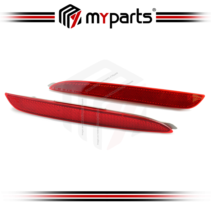 TYC Fits Mazda 3 BL 2.0L Sedan 2009~2011 | Rear Bumper Bar Reflex Reflector No Globe Provision | Set LH Left Hand (Passenger) + RH Right Hand (Driver)