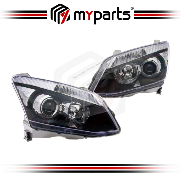 Head Lamp With Projector (Chrome) (China) (Set LH+RH)