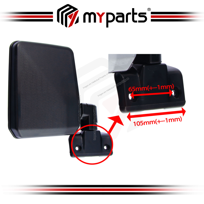 Side Door Mirror (Manual, Black)