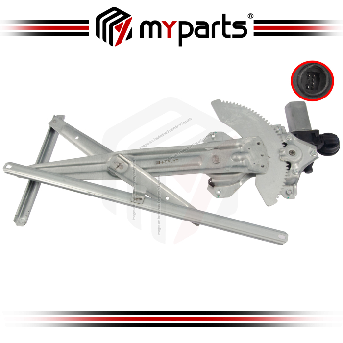 Myparts Fits Toyota Alphard ANH10 2003-2008 FRONT Power Window Gear Regulator Door (6 Pins Motor) | RH Right Hand (Driver Side)