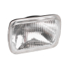 Head Light Square 7 Inch Milky Lens With H4 Bulb/Globe