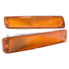 TYC Fits Toyota Landcruiser 80 Series 1990-1998 | Apron Bumper Bar Flasher Turn Lamp Indicator Light | Pair LH Left (Passenger) + RH Right (Driver)