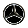 Myparts Mercedes-Benz GLS-Class X167 2019-On (Black 3D With LED) Front Logo Emblem Grille Badge | 1 Unit