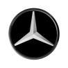 Myparts Mercedes Benz GLE Class W166 2015-2019 (Black, Mirror Type) Front Logo Emblem Grille Badge | 1 Unit
