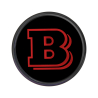 Myparts Mercedes Benz GLE Class W166 2015-2019 (Red&Black) Front Logo Emblem Grille Badge | 1 Unit