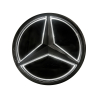 Myparts Mercedes Benz GLE-Class Suv Wagon W166 2015-2019 (Black 3D With LED) Front Logo Emblem Grille Badge | 1 Unit