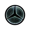 Myparts Mercedes Benz GLK-Class X204 2012-2015 (Black With LED) Front Logo Emblem Grille Badge | 1 Unit