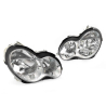 TCY Fits Mercedes Benz C Class W203 Sedan / Wagon 2004~2007 | Headlight Head Light Front Lamp (Non Xenon) | Pair LH Left Hand + RH Right Hand