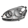 TYC Fits VolksWagen VW Golf MK5 2004~2008 | Headlight Head Light Front Lamp (Dark Grey) | LH LHS Left Hand (Passenger Side)
