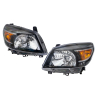 TYC Fits Ford Ranger PK Ute 2009~2011 | Headlight Head Light Front Lamp (Black) | Pair of LH Left Hand (Passenger) + RH Right Hand (Driver)