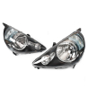 TYC Fits Honda Jazz GD Series 2 2004~2008 5 Door Hatch GLi / VTi | Headlight Head Light Front Lamp (Black) | Pair LH Left Hand + RH Right Hand