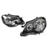 TYC Fits VolksWagen VW Polo GTi 2005~2010 | Headlight Head Light Front Lamp (Black With Adjuster Motor) | Pair LH Left Hand + RH Right Hand