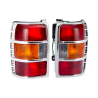TYC Fits Mitsubishi Pajero NH NJ NK 1991~1997 (Chrome Trim) Tail Lamp Taillamp Rear Tail Light Taillight | Pair LH Left Hand + RH Right Hand