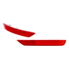 TYC Fits Subaru Forester 2008~2018 Rear Bumper Reflector Reflex Red | Pair LH Left Hand (Passenger) + RH Right Hand (Driver)