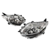 TYC Fits Mitsubishi Triton MQ 2015~2018 GLS / Exceed | Headlight Head Light Front Lamp (Xenon Clear Top Lens Black Lower Bezel) | Pair Left + Right