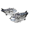 TYC Fits Mitsubishi Triton MQ 2015~2018 GLS / EXCEED | Headlight Head Light Front Lamp (Xenon Blue Top Lens, Chrome Lower Bezel) | Pair Left + Right