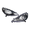 TYC Fits Honda Jazz GE 2011~2014 TFO TF0 (Black) Head Lamp Head Light Front Headlight | Pair LH Left (Passenger Side) + RH Right (Driver Side)