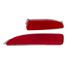 TYC Fits Mazda 5 CW Series 2011~2016 Rear Bumper Reflex Reflector Red (No Light Provision) | Set LH LHS Left Hand + RH RHS Right Hand