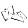 Myparts Fits Audi A3 8P 2004~2013 FRONT Power Window Gear Regulator Door (No Motor) | Set Of LH Left + RH Right