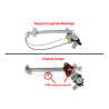 Myparts Fits Honda Jazz GE Series 2008~2014 | Front (2 Pins Motor) Power Window Gear Regulator Door | LH Left Hand (Passenger Side)