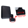 TYC Fits Toyota Landcruiser 70 Series 1985-1999 Manual Side Door Mirror (Black) Rear View | RH Right Hand (Driver Side)